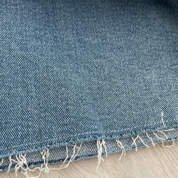 INC Women's Denim Jean Bermuda  Mid Rise Shorts Distressed Lt Indigo Size 16 $65 - Picture 3 of 7